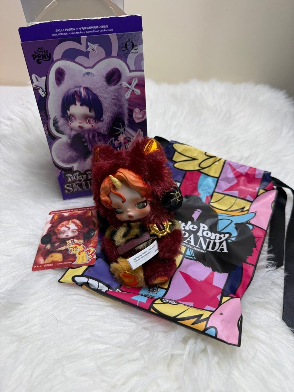 Skullpanda My Little Pony Sunset Shimmer Costume Set Red Yellow Black Cloth Hair